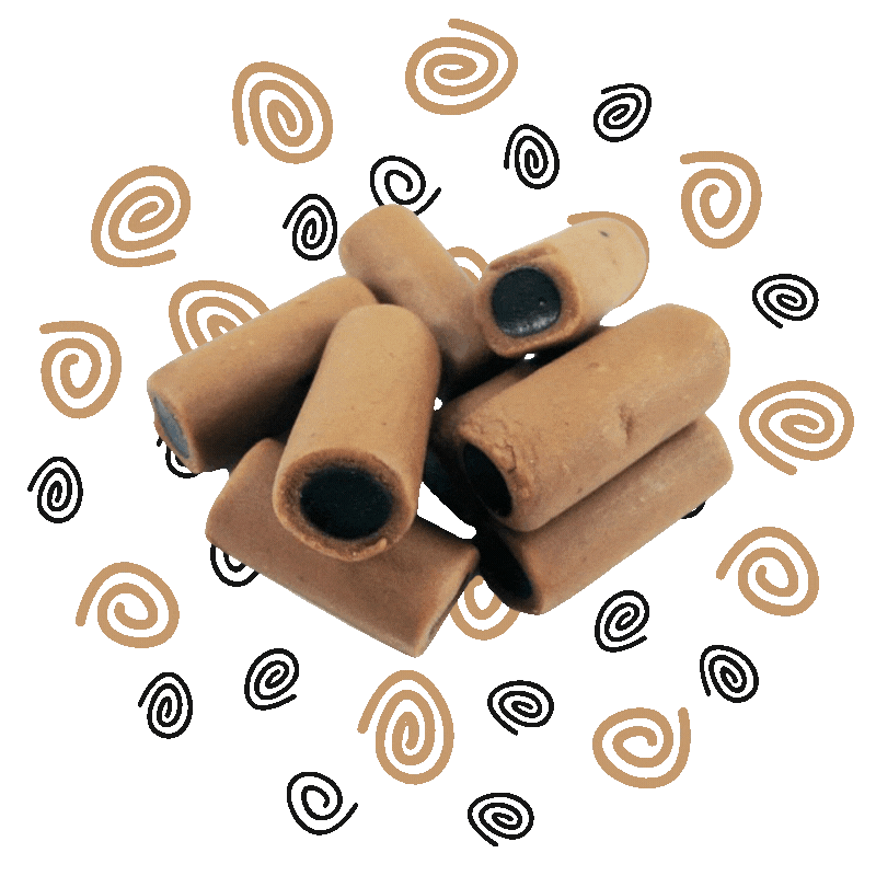 Dutch Licorice, Caramel Mounties