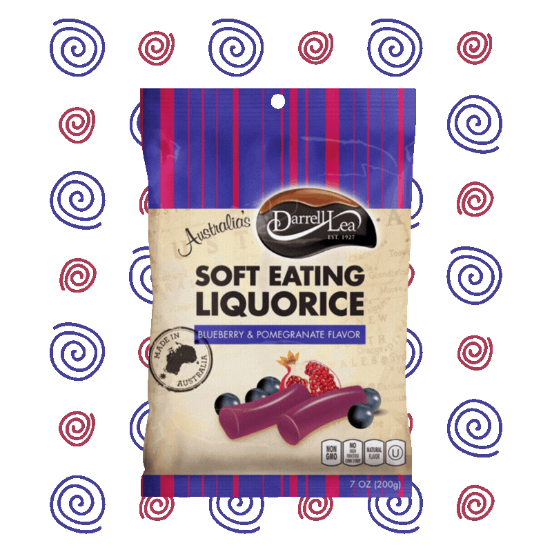 Darrell Lea® Soft Australian Licorice, Blueberry & Pomegranate - 7 oz.