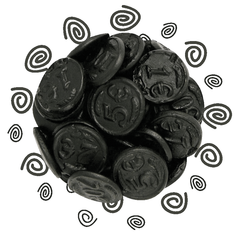 Dutch Licorice, Coins