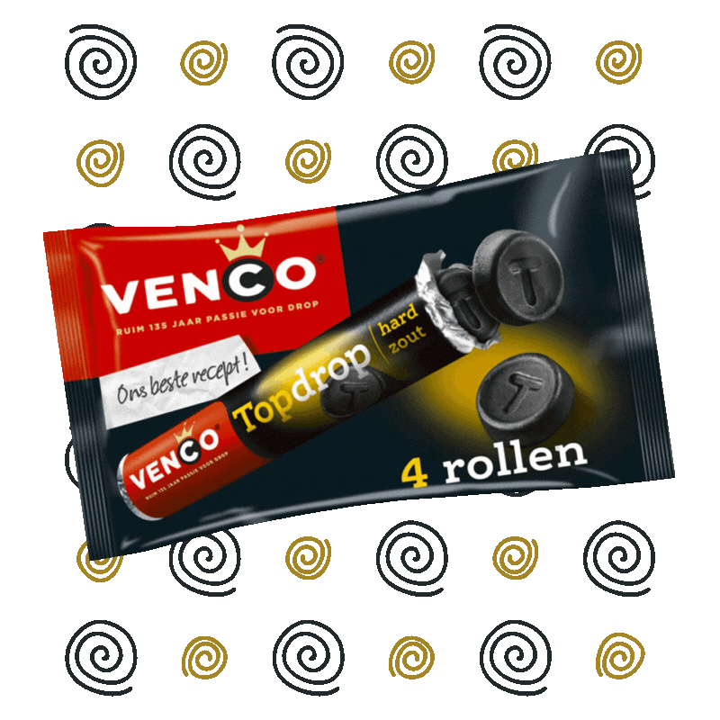 Dutch Licorice, Topdrop (Hard/Salty) - 4 Rolls 6.63 oz.